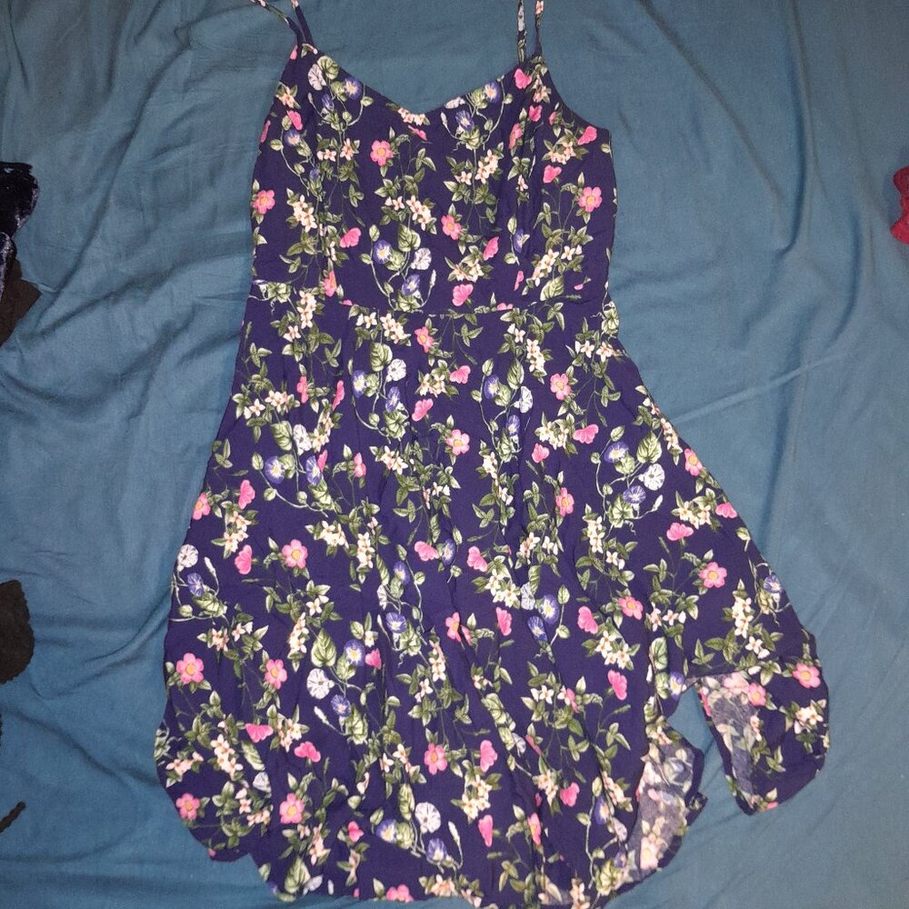 Dark blue flower dress